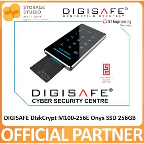 DIGISAFE DiskCrypt M100-256E Onyx USB 3.0 SSD